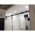 Sero-Frameless Sliding Door Wall to Wall 2 panels Set up Shower Screen 1300-1400*2H